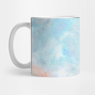 Light Orange & Blue Shades Aesthetic Watercolor Swirls Style Mug